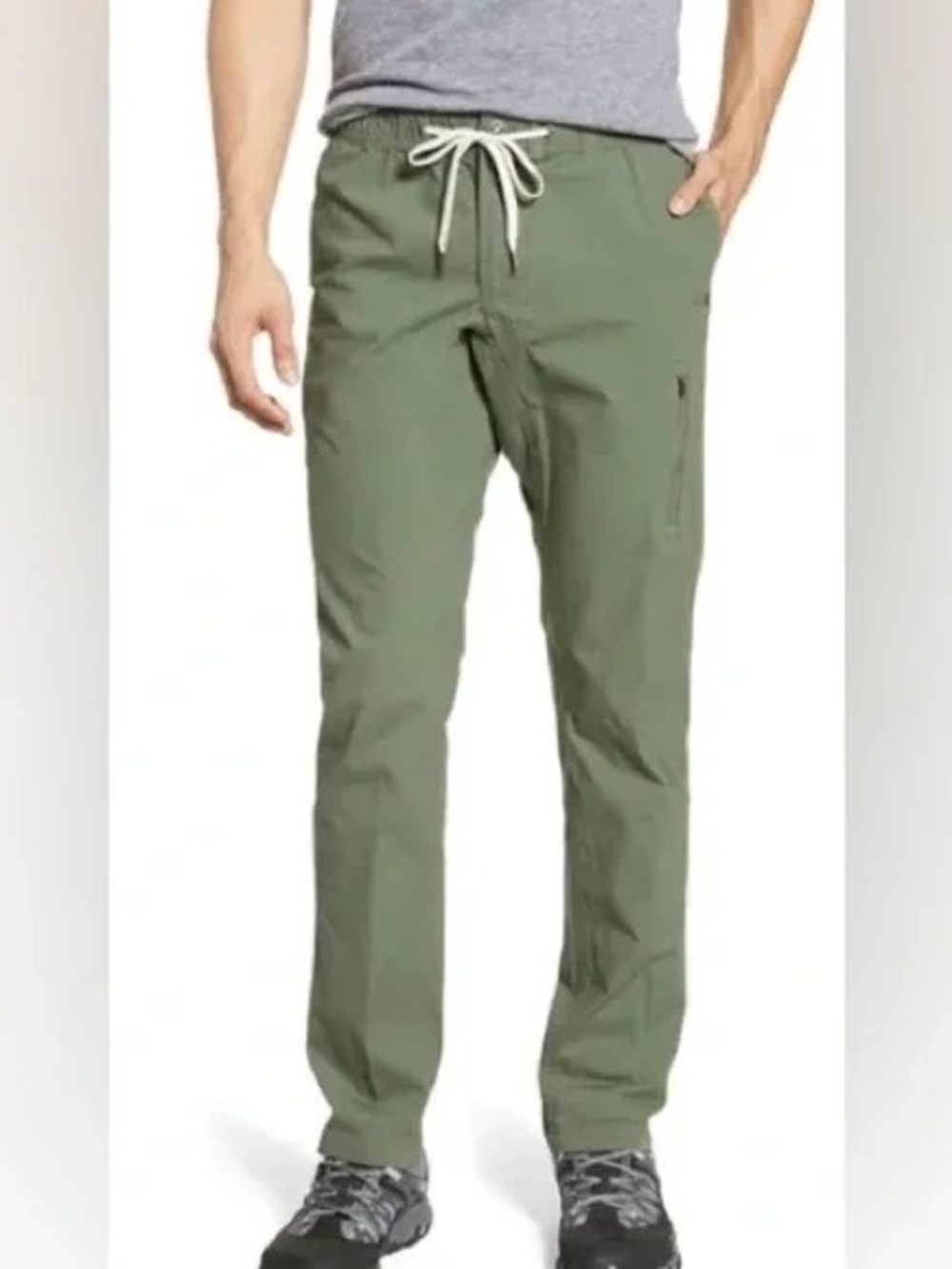 Vuori Olive Green Cargo Pants with Drawstring Waist Size M